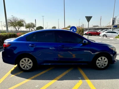 2021 Kia Rio EX 4 Cylinders Petrol Engine Blue Black Sedan GCC Specs Excellent Condition