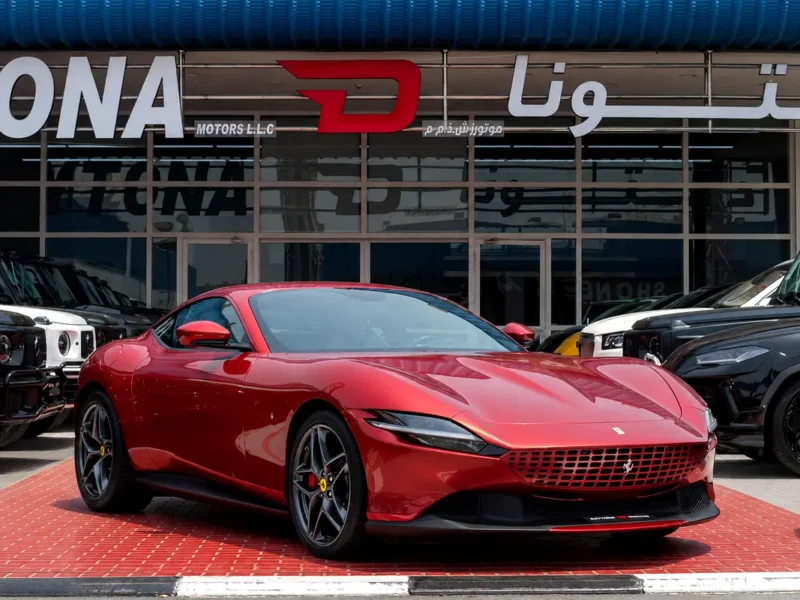2023 Ferrari Roma Standard 3.9 Litres V8 Twin Turbo Petrol Engine Red White Coupe Japanese Specs