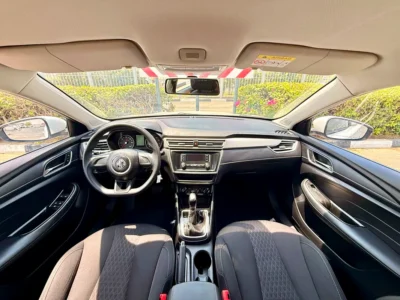 2022 MG MG5 Standard 1.5 Litres 4 Cylinders Petrol Engine White Black Sedan GCC specs Automatic