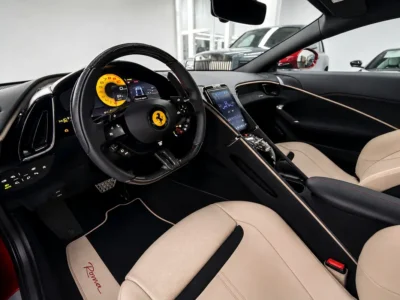 2023 Ferrari Roma Standard 3.9 Litres V8 Twin Turbo Petrol Engine Red White Coupe Japanese Specs