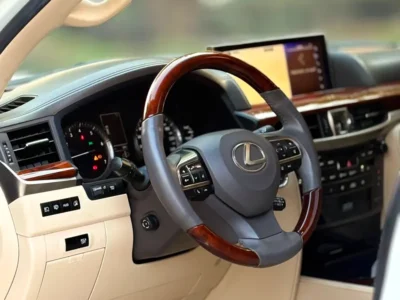 2016 Lexus LX-Series LX 570 Sport S+ 5.7 Litres V8 Petrol Engine White Beige SUV GCC Specs