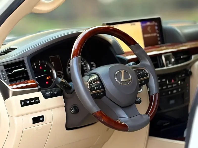 2016 Lexus LX-Series LX 570 Sport S+ 5.7 Litres V8 Petrol Engine White Beige SUV GCC Specs