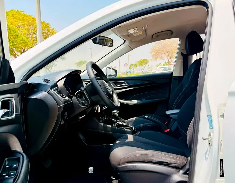 2022 MG MG5 Standard 1.5 Litres 4 Cylinders Petrol Engine White Black Sedan GCC specs Automatic