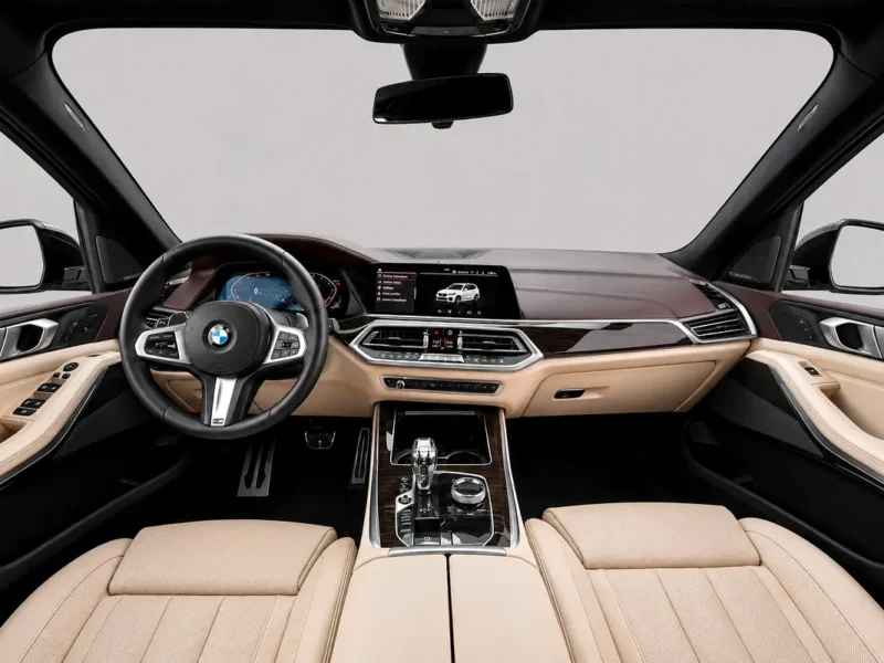 2019 BMW X5 xDrive40i M Sport 6 Cylinders Petrol Engine White Beige SUV GCC Specs Automatic