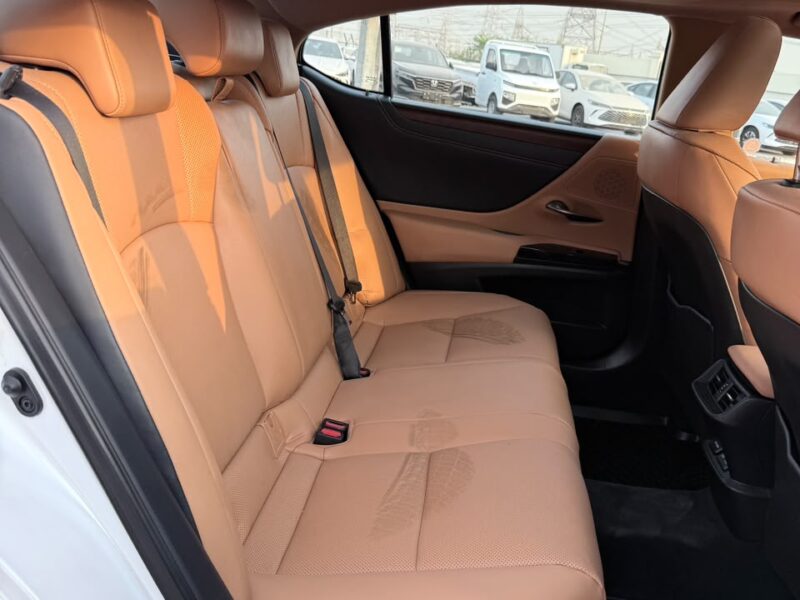2025 LEXUS ES 300H 2.5 Litres 4 Cylinders Hybrid Engine White Mustard Sedan US Specs