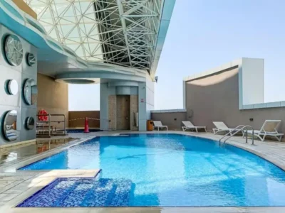 415 sqft Furnished Studio @4800 | 12 Chqs | near Miracle Gdn | Balcony I Car Park