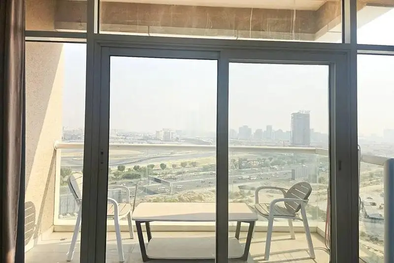 415 sqft Furnished Studio @4800 | 12 Chqs | near Miracle Gdn | Balcony I Car Park