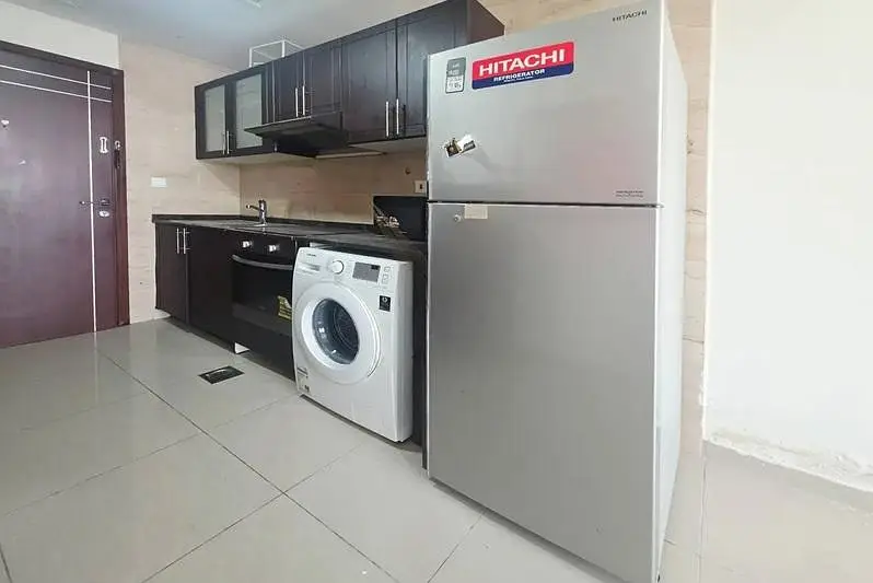 415 sqft Furnished Studio @4800 | 12 Chqs | near Miracle Gdn | Balcony I Car Park