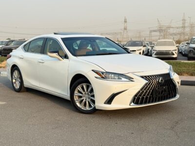 2025 LEXUS ES 300H 2.5 Litres 4 Cylinders Hybrid Engine White Mustard Sedan US Specs