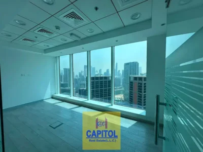544 sqft High-Floor Office with Amazing Views Burlington Tower Dubai