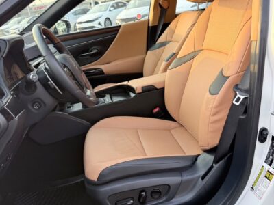 2025 LEXUS ES 300H 2.5 Litres 4 Cylinders Hybrid Engine White Mustard Sedan US Specs