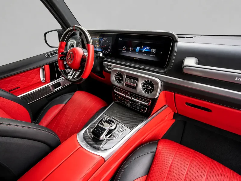 2020 Mercedes-Benz G-Class G 63 AMG 4.0 Litres V8 Biturbo Petrol Engine White Red SUV