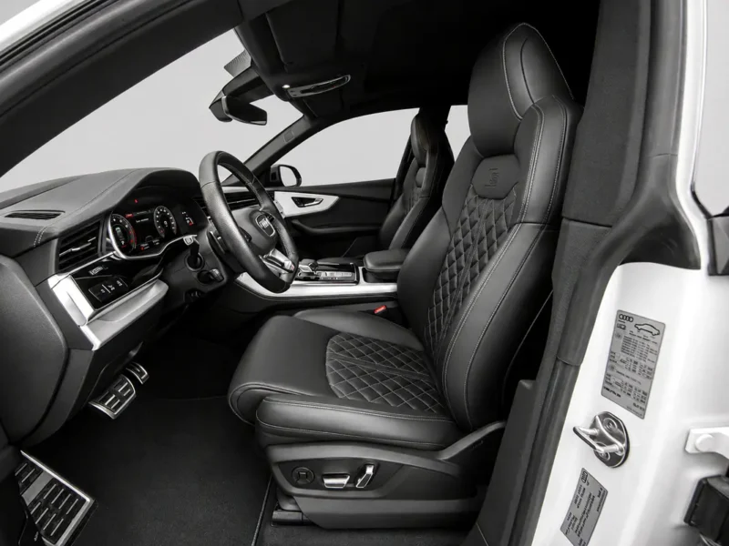 2023 Audi Q8 55 TFSI quattro S line V6 Petrol Engine White Black SUV GCC Specs Pristine Condition
