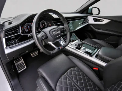 2023 Audi Q8 55 TFSI quattro S line V6 Petrol Engine White Black SUV GCC Specs Pristine Condition