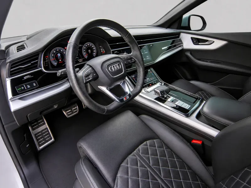 2023 Audi Q8 55 TFSI quattro S line V6 Petrol Engine White Black SUV GCC Specs Pristine Condition