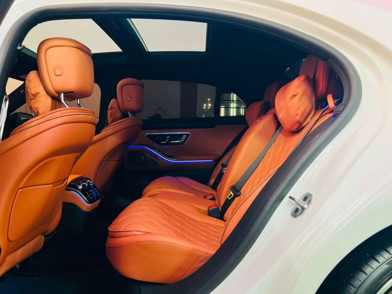 2026 Mercedes Benz S 500 4MATIC L HIGH 3.0L V6 Hybrid Engine White Orange Sedan GCC Specs