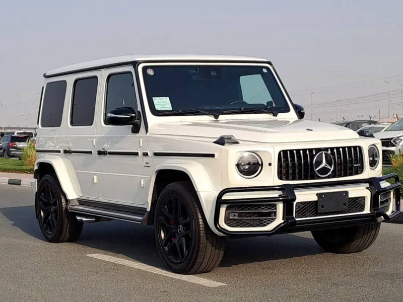 2021 Mercedes-Benz G-Class G 63 AMG 4.0L V8 Biturbo Petrol Engine White Red SUV Mint Condition