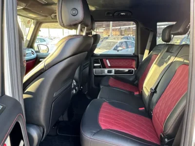 2021 Mercedes-Benz G-Class G 63 AMG 4.0L V8 Biturbo Petrol Engine White Red SUV Mint Condition