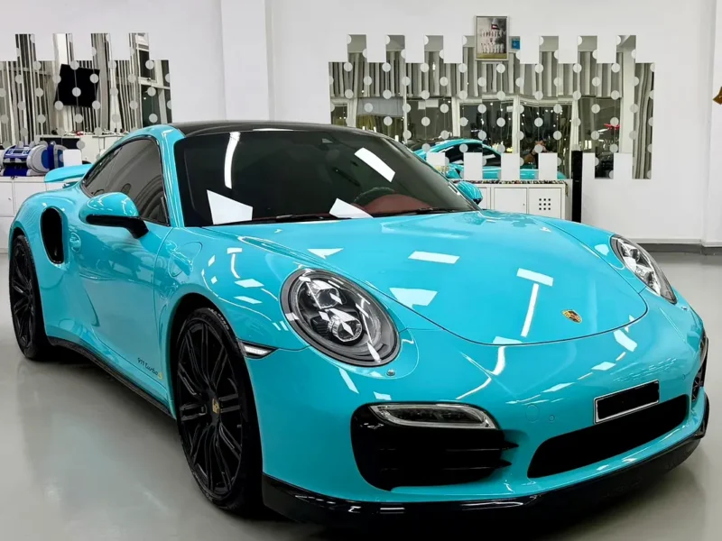 2014 Porsche 911 Turbo S (Carrera) 6 Cylinders Petrol Engine Blue Red Coupe GCC Specs