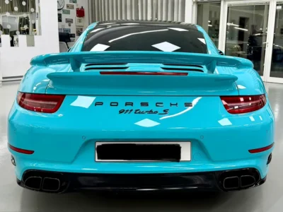 2014 Porsche 911 Turbo S (Carrera) 6 Cylinders Petrol Engine Blue Red Coupe GCC Specs