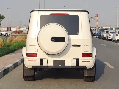 2021 Mercedes-Benz G-Class G 63 AMG 4.0L V8 Biturbo Petrol Engine White Red SUV Mint Condition