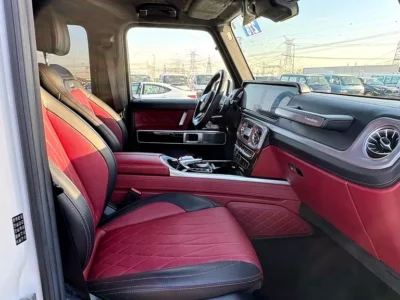 2021 Mercedes-Benz G-Class G 63 AMG 4.0L V8 Biturbo Petrol Engine White Red SUV Mint Condition