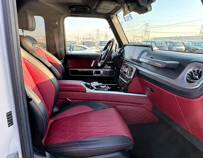 2021 Mercedes-Benz G-Class G 63 AMG 4.0L V8 Biturbo Petrol Engine White Red SUV Mint Condition