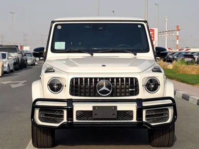 2021 Mercedes-Benz G-Class G 63 AMG 4.0L V8 Biturbo Petrol Engine White Red SUV Mint Condition