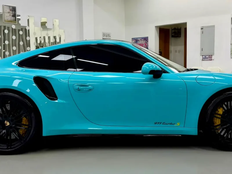 2014 Porsche 911 Turbo S (Carrera) 6 Cylinders Petrol Engine Blue Red Coupe GCC Specs