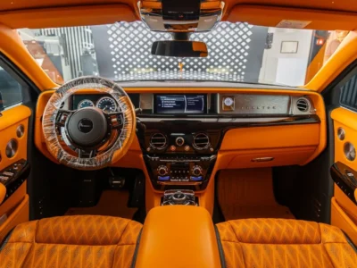 2021 Rolls Royce Phantom Standard 6.8 Litres 12 Cylinders Petrol Engine Black Orange Sedan