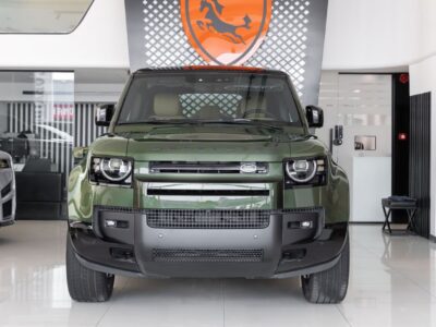 2026 Land Rover Defender 110 X-Dynamic HSE P400 4.0L 6 Cylinders Engine Dark Green Tan SUV