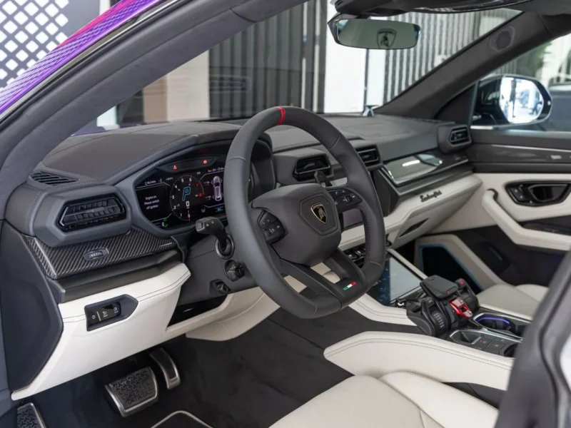 2026 Lamborghini Urus SE 4.0 Litres Twin-Turbo V8 Hybrid Engine Purple White SUV European Specs