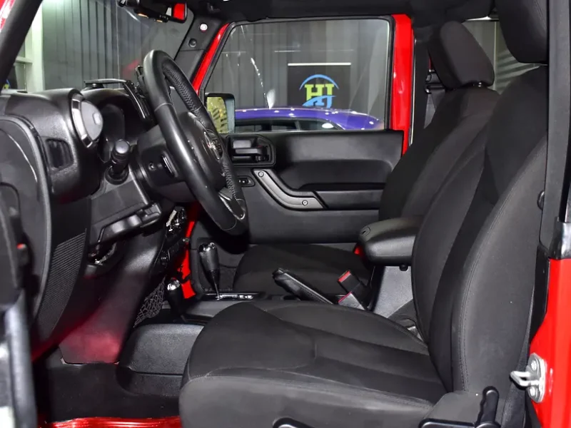2017 Jeep Wrangler Sport 6 Cylinders Petrol Engine Red Black Crossover GCC Specs Automatic
