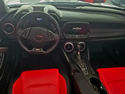 2024 Chevrolet Camaro SS 6.2 Litres 8 Cylinders Petrol Engine White Red Convertible US Specs