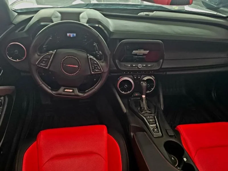 2024 Chevrolet Camaro SS 6.2 Litres 8 Cylinders Petrol Engine White Red Convertible US Specs