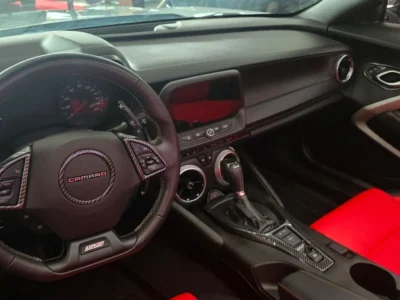 2024 Chevrolet Camaro SS 6.2 Litres 8 Cylinders Petrol Engine White Red Convertible US Specs