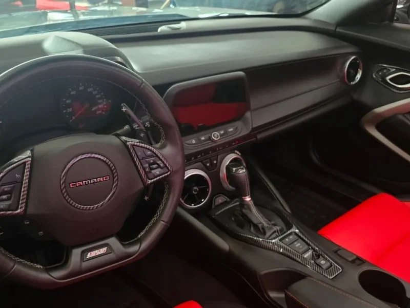 2024 Chevrolet Camaro SS 6.2 Litres 8 Cylinders Petrol Engine White Red Convertible US Specs