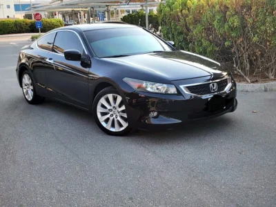 2009 Honda Accord Sport 6 Cylinders Petrol Engine Black Beige Coupe GCC Specs Full Option