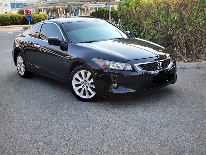 2009 Honda Accord Sport 6 Cylinders Petrol Engine Black Beige Coupe GCC Specs Full Option