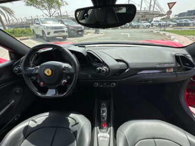 2017 Ferrari 488 GTB HIGH SPEC 3.9L Twin-Turbocharged V8 Engine Red Black Coupe Japanese Specs