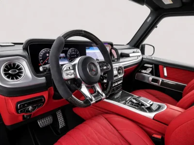 2022 Mercedes-Benz G-Class G 63 AMG 4.0 Litres V8 Biturbo Petrol Engine Black Red SUV GCC