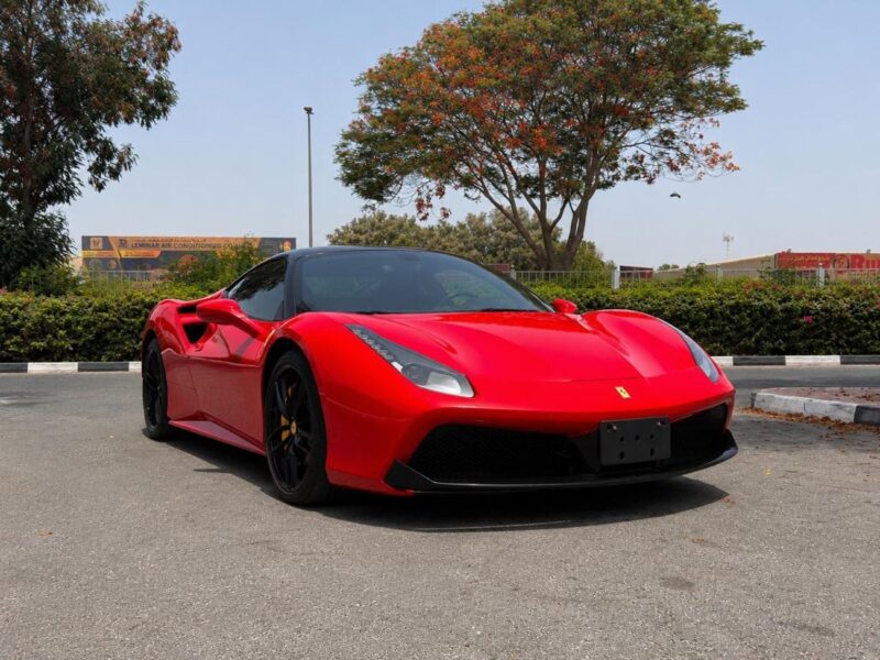2017 Ferrari 488 GTB HIGH SPEC 3.9L Twin-Turbocharged V8 Engine Red Black Coupe Japanese Specs
