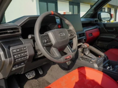 2026 Toyota Tacoma TRD Pro Hybrid i-FORCE MAX 2.4L 4 Cylinders Engine Grey Red Pickup Truck