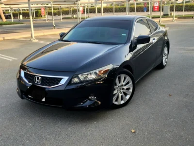 2009 Honda Accord Sport 6 Cylinders Petrol Engine Black Beige Coupe GCC Specs Full Option