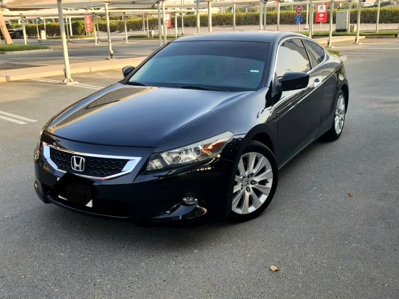 2009 Honda Accord Sport 6 Cylinders Petrol Engine Black Beige Coupe GCC Specs Full Option