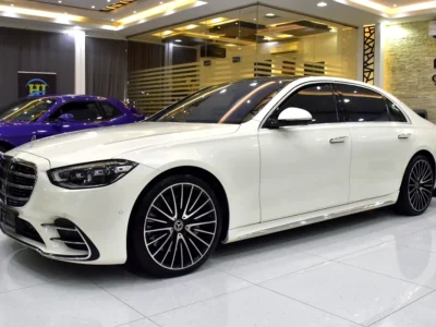 2021 Mercedes-Benz S-Class S 500 4MATIC 6 Cylinders Petrol Engine White Tan Sedan GCC Specs