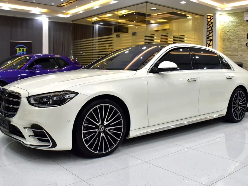 2021 Mercedes-Benz S-Class S 500 4MATIC 6 Cylinders Petrol Engine White Tan Sedan GCC Specs