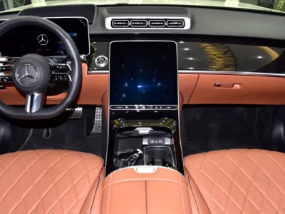2021 Mercedes-Benz S-Class S 500 4MATIC 6 Cylinders Petrol Engine White Tan Sedan GCC Specs