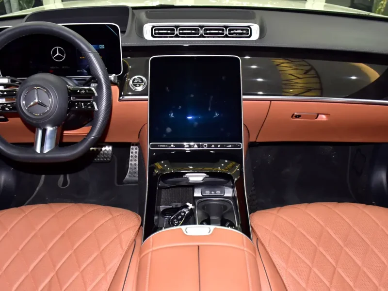 2021 Mercedes-Benz S-Class S 500 4MATIC 6 Cylinders Petrol Engine White Tan Sedan GCC Specs