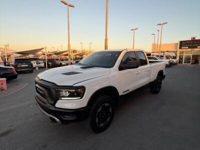 2020 RAM 1500 Rebel Crew Cab 5.7 Litres 8 Cylinders Petrol Engine White Black Pickup Truck US Specs